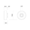 3-3020 19Mm Trimview Screen Door Top Roller - Image 3