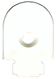 3-3743 White Clarendon Shower Screen Fixed Lite End Cap