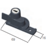 5-2110 Black Double Hung Window Cam Lock - Image 2