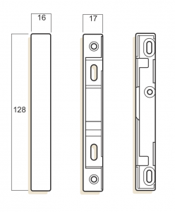 7-1400 Whitco Uni Face Fix Lock Striker - Rollerco For Sliding Door, Windows &Amp; Shower Replacement Parts, Rollers &Amp; Accessories. Rollerco: 40 Years Strong! 7 1400 Dimensions - Rollerco Australia'S Biggest Range Of Sliding Door, Windows &Amp; Shower Replacement Parts, Rollers &Amp; Accessories. Rollerco: 40 Years Strong!