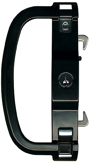 7-1690 Black Sliding Door Deadlock Set