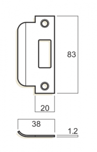 7-2450 Whitco Security Door Striker - Rollerco For Sliding Door, Windows &Amp; Shower Replacement Parts, Rollers &Amp; Accessories. Rollerco: 40 Years Strong! 7 2450 Dimensions - Rollerco Australia'S Biggest Range Of Sliding Door, Windows &Amp; Shower Replacement Parts, Rollers &Amp; Accessories. Rollerco: 40 Years Strong!