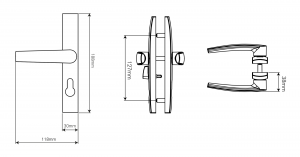 7-264 Hinged Security Door Lock - Rollerco For Sliding Door, Windows &Amp; Shower Replacement Parts, Rollers &Amp; Accessories. Rollerco: 40 Years Strong! 7 2640 Dimensions - Rollerco Australia'S Biggest Range Of Sliding Door, Windows &Amp; Shower Replacement Parts, Rollers &Amp; Accessories. Rollerco: 40 Years Strong!