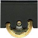 1-1422 Dowell Door Roller - Brass