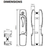 7-2665 Black Doric Sliding Screen Door Latch - Image 3